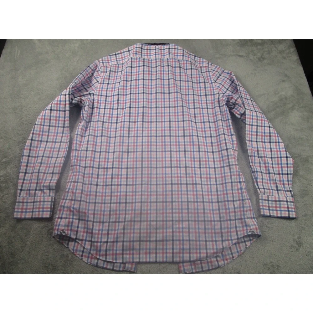 Banana Republic Shirt Mens Medium Blue Plaid Camden‎ Standard Preppy